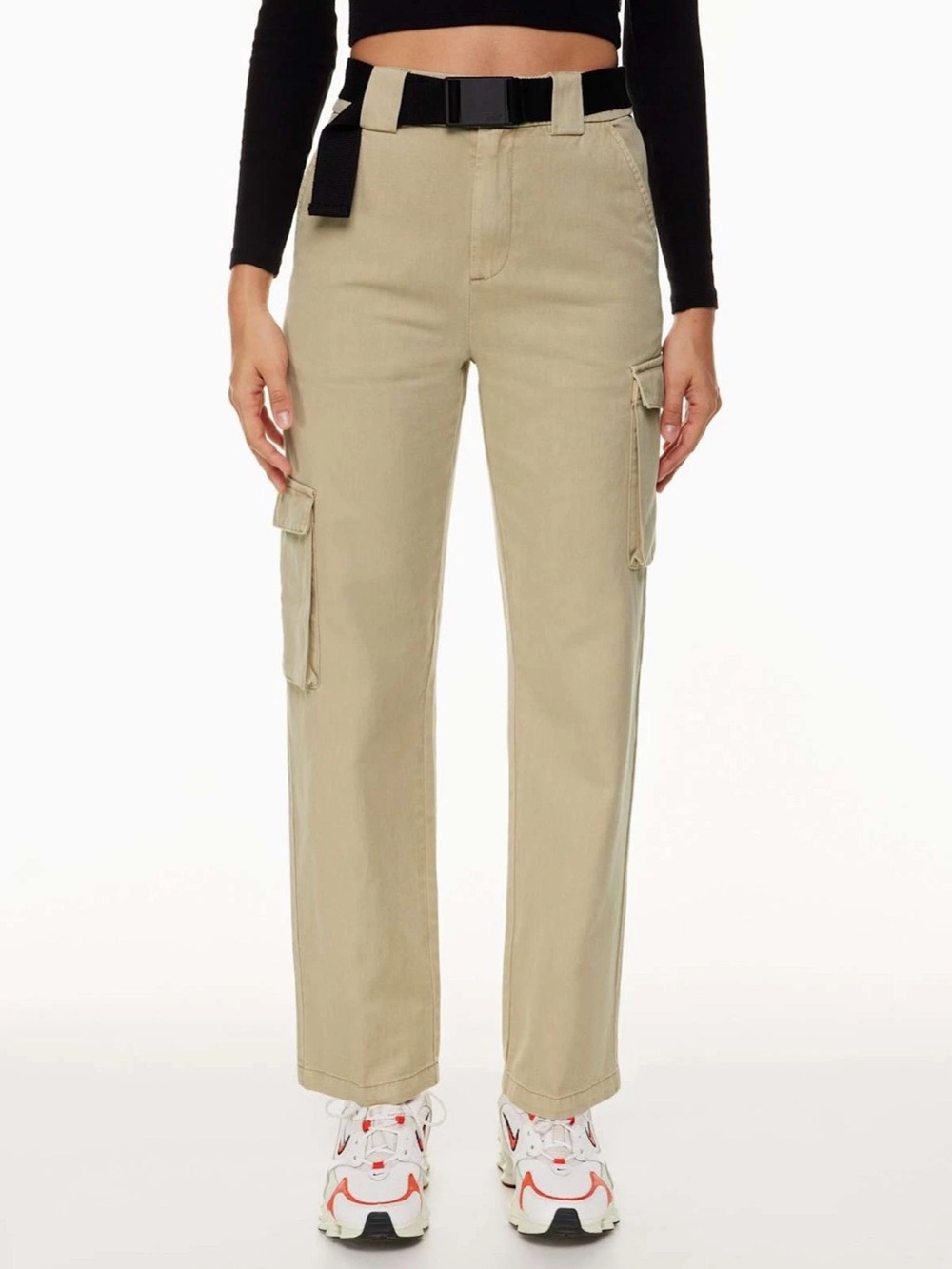 Aritzia Tna Cadet Cargo Pant GD Humus Beige High Waisted Women's Size M